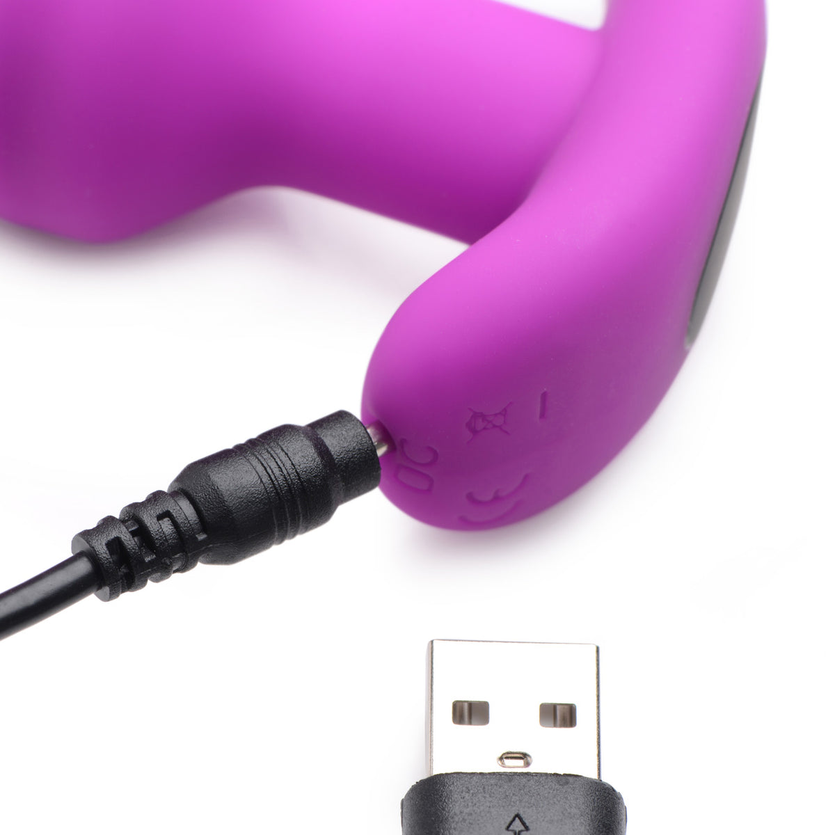 Remote Control 21X Vibrating Silicone Swirl Butt Plug - Purple