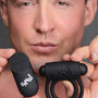 Remote Control 28X Vibrating Cock Ring and Bullet - Black