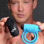 Remote Control 28X Vibrating Cock Ring and Bullet - Blue