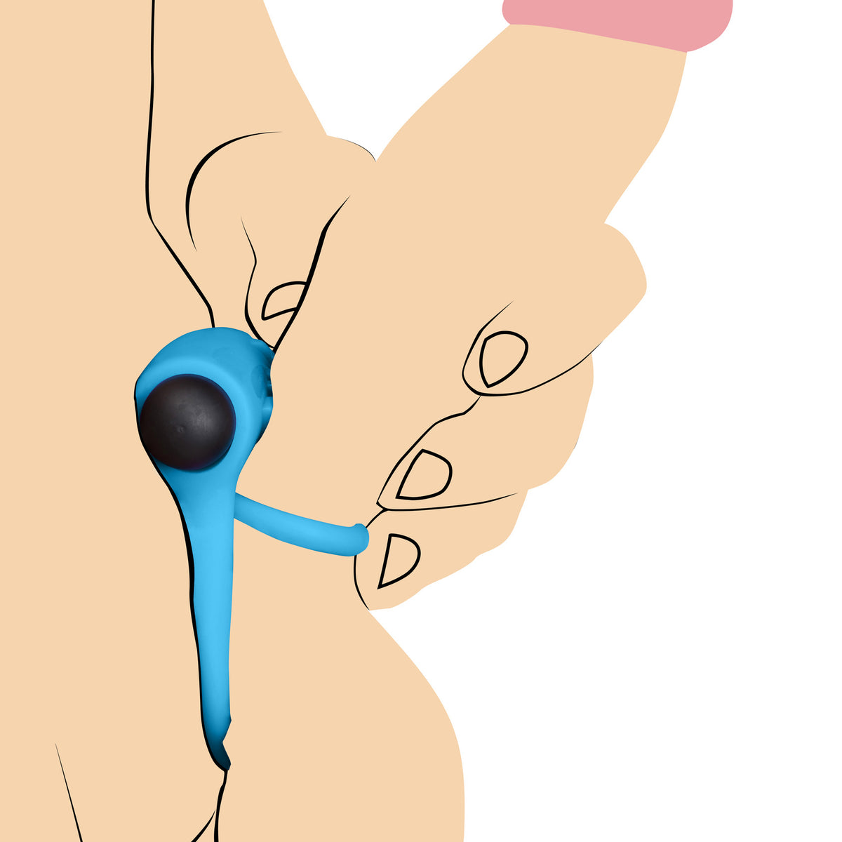 Remote Control 28X Vibrating Cock Ring and Bullet - Blue