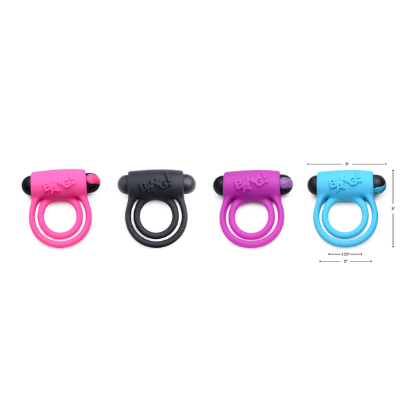 Remote Control 28X Vibrating Cock Ring and Bullet - Pink