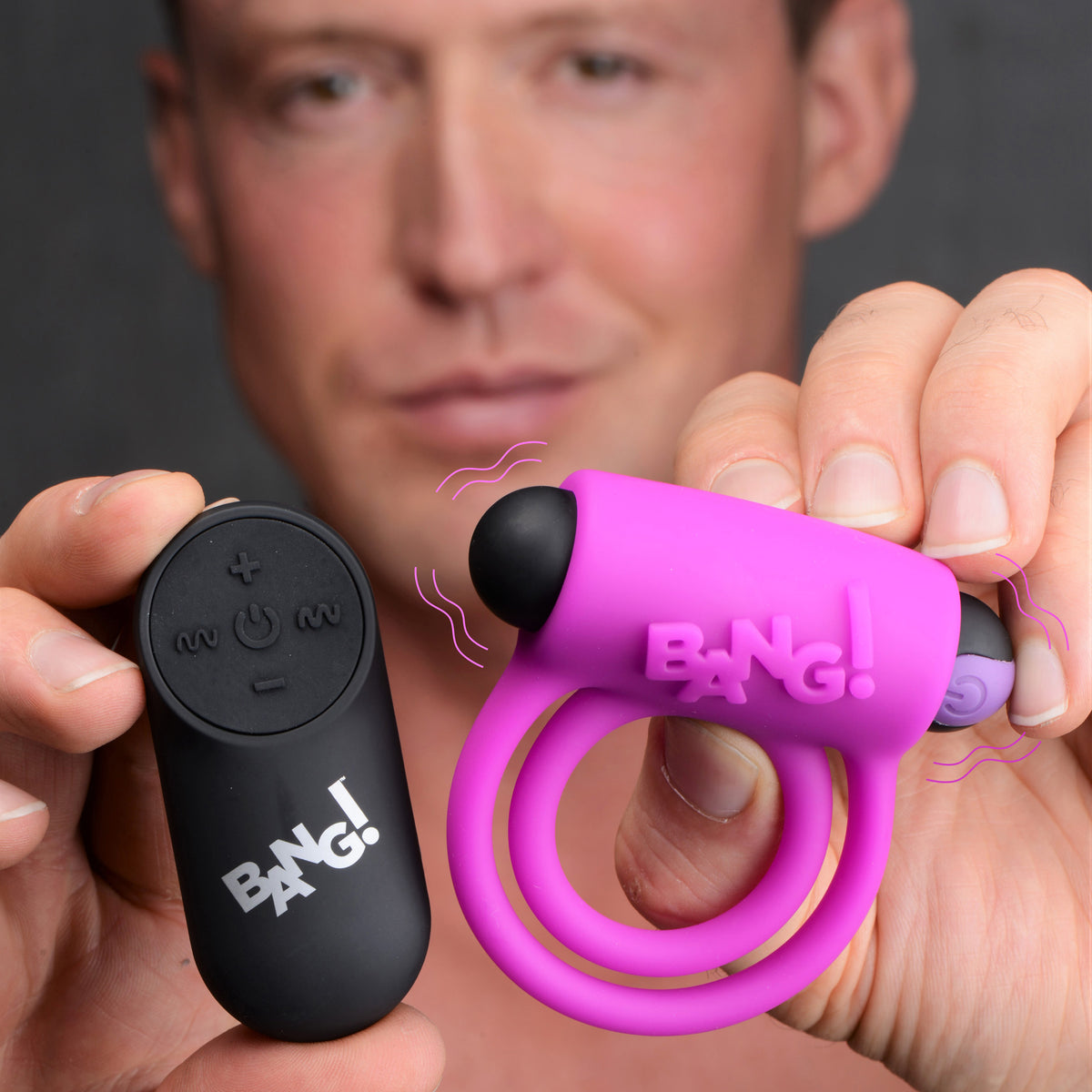 Remote Control 28X Vibrating Cock Ring and Bullet - Purple