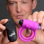 Remote Control 28X Vibrating Cock Ring and Bullet - Purple