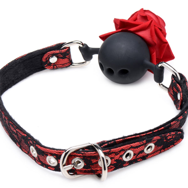 Silicone Ball Gag with Rose