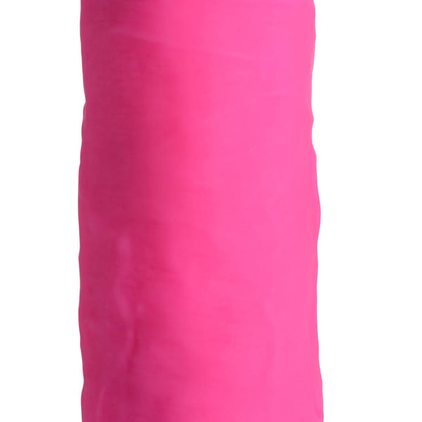 Power Player 28X Vibrating Silicone Dildo with Remote - Pink