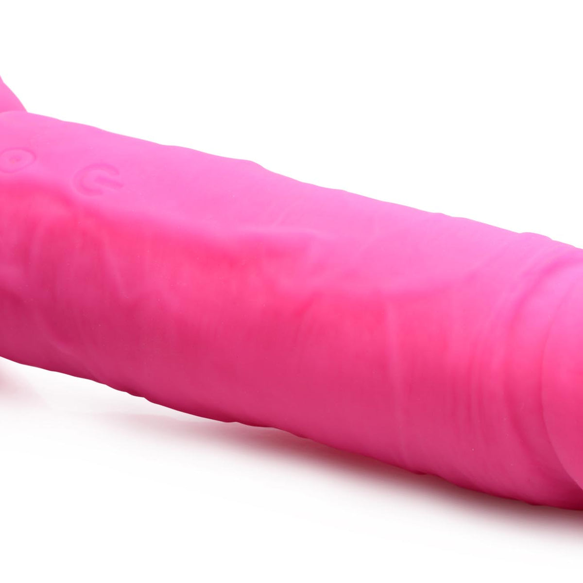 Power Player 28X Vibrating Silicone Dildo with Remote - Pink