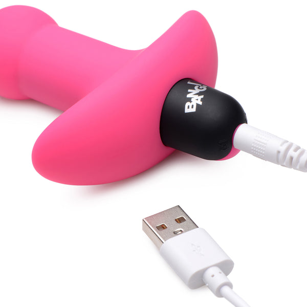 Remote Control Vibrating Silicone Anal Beads - Pink