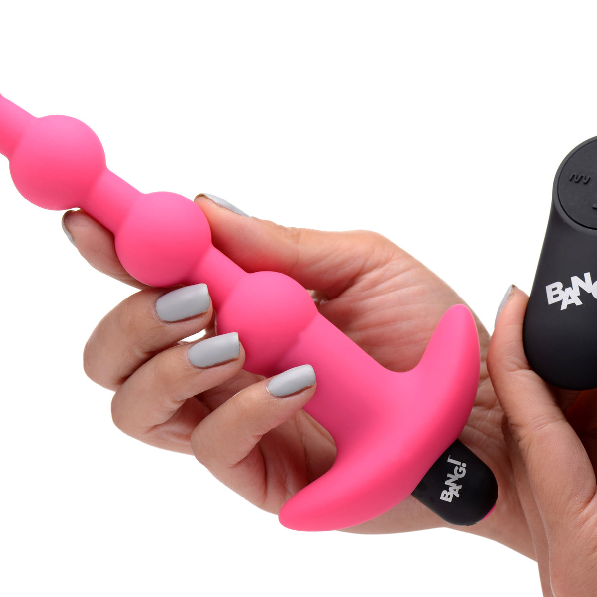 Remote Control Vibrating Silicone Anal Beads - Pink