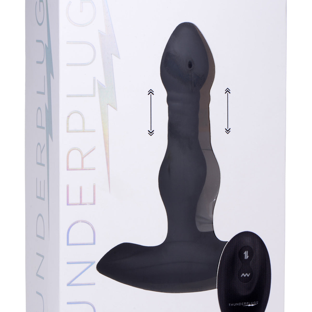 Vibrating and Thrusting Remote Control Silicone Anal Plug