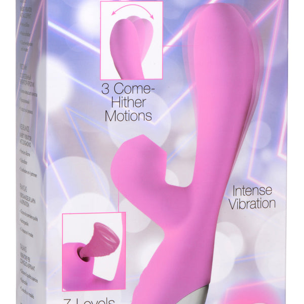 Shegasm 5 Star 7X Suction Come-Hither Silicone Rabbit - Pink