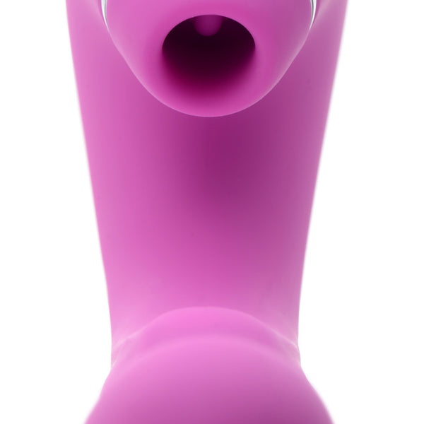 Shegasm 5 Star 10X Tapping G-Spot Silicone Vibrator with Suction - Pink