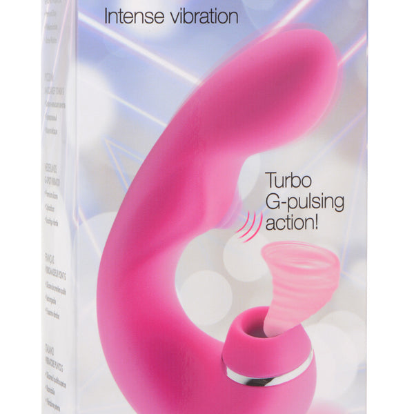 Shegasm 5 Star 10X Tapping G-Spot Silicone Vibrator with Suction - Pink