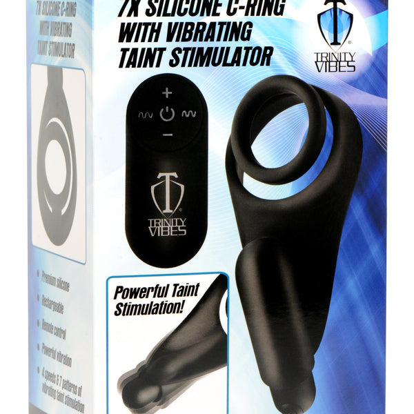 7X Silicone C-Ring with Vibrating Taint Stimulator