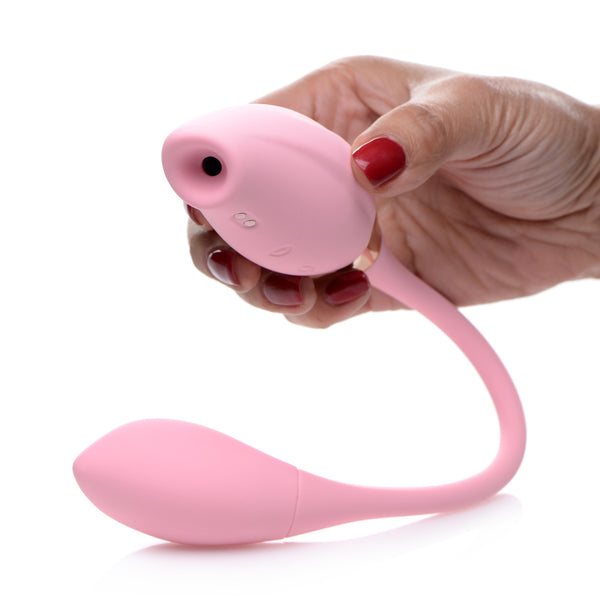 Shegasm 8X Tandem Plus Silicone Suction Clitoral Stimulator and Egg