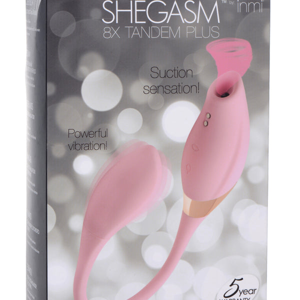 Shegasm 8X Tandem Plus Silicone Suction Clitoral Stimulator and Egg