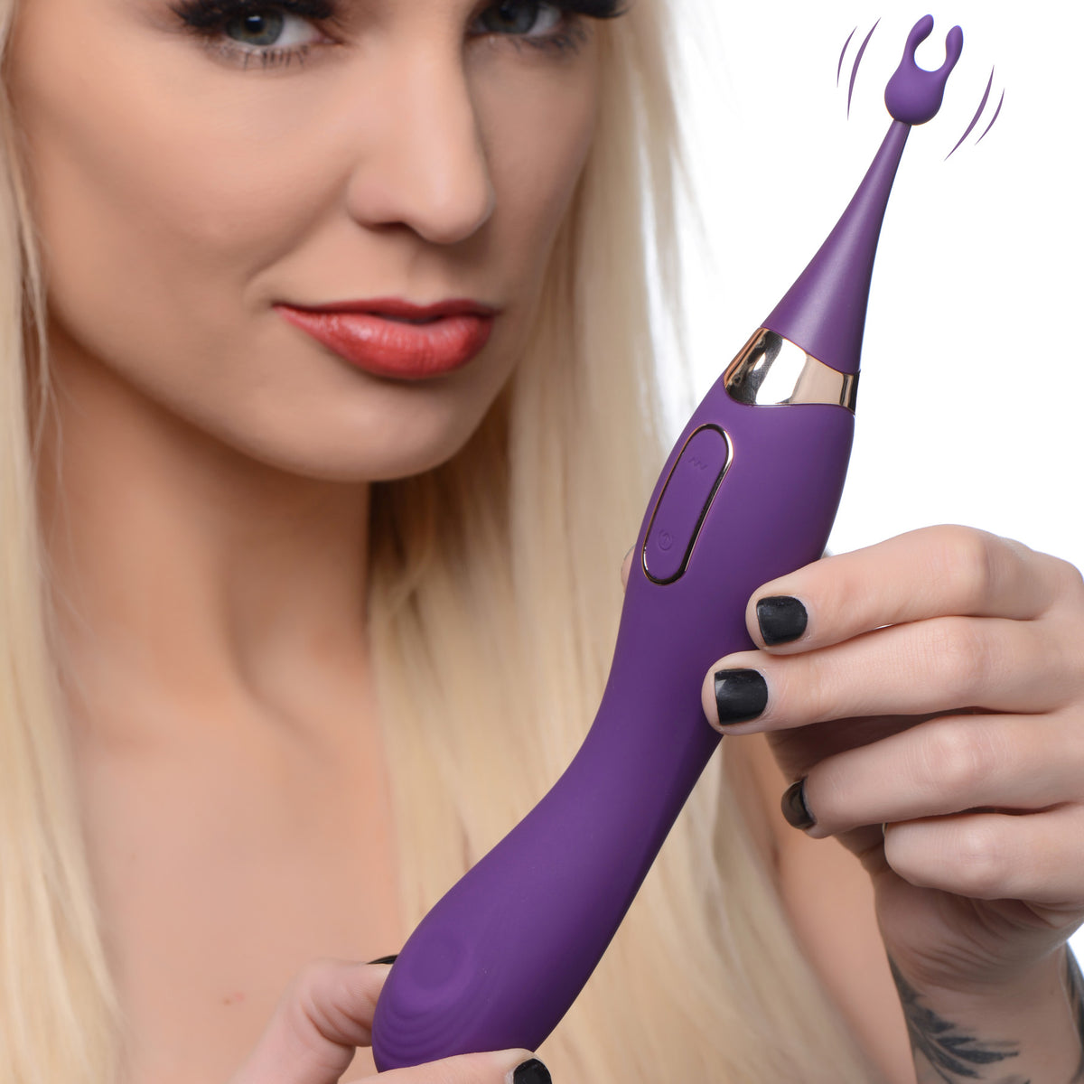 Pulsing G-spot Pinpoint Silicone Vibrator with Attachments