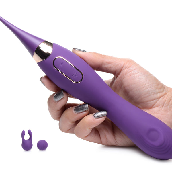 Pulsing G-spot Pinpoint Silicone Vibrator with Attachments