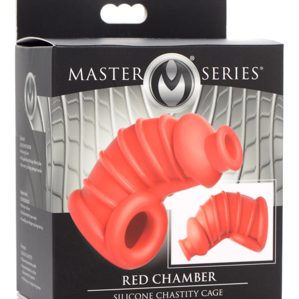 Red Chamber Silicone Chastity Cage