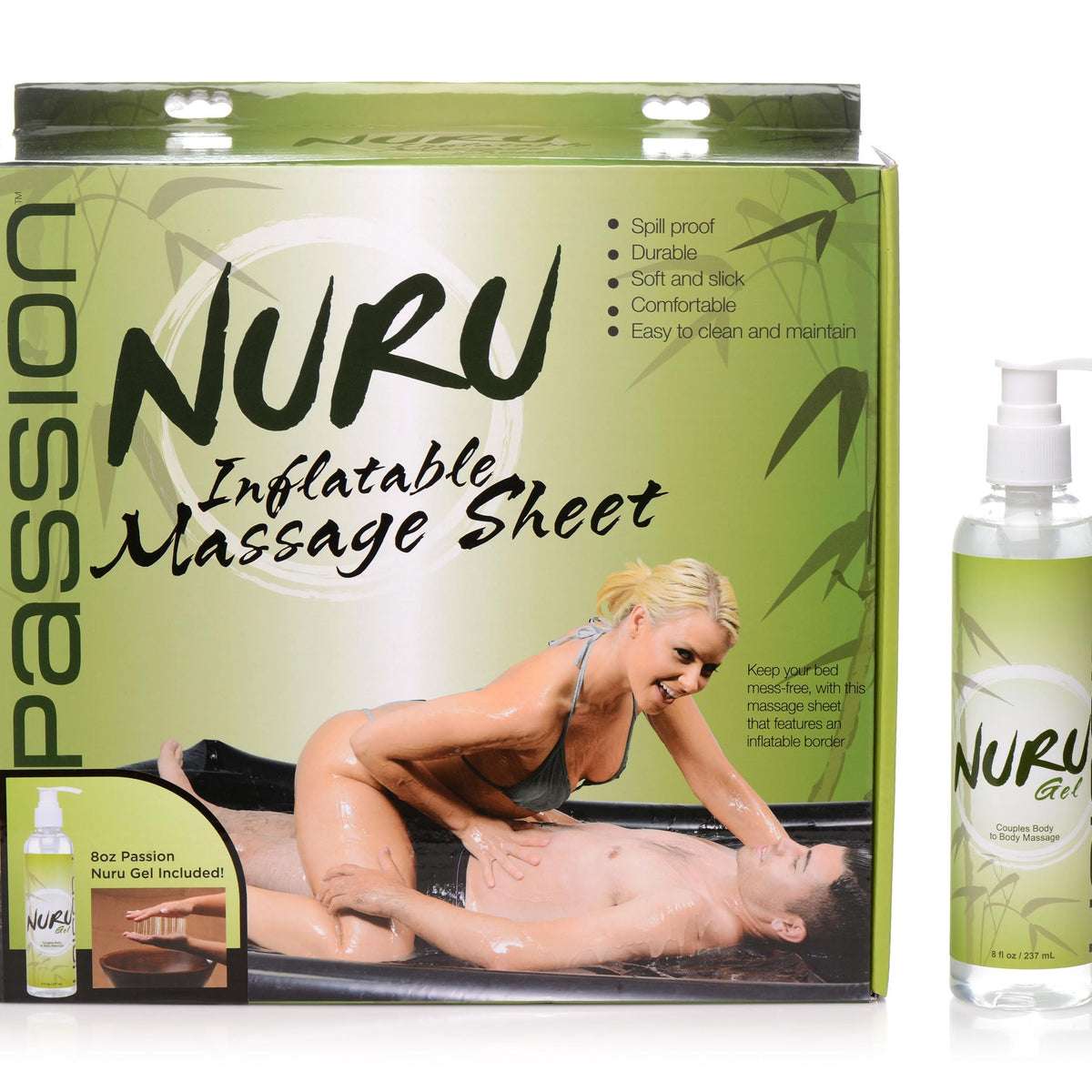 Nuru Inflatable Massage Sheet Deluxe Kit