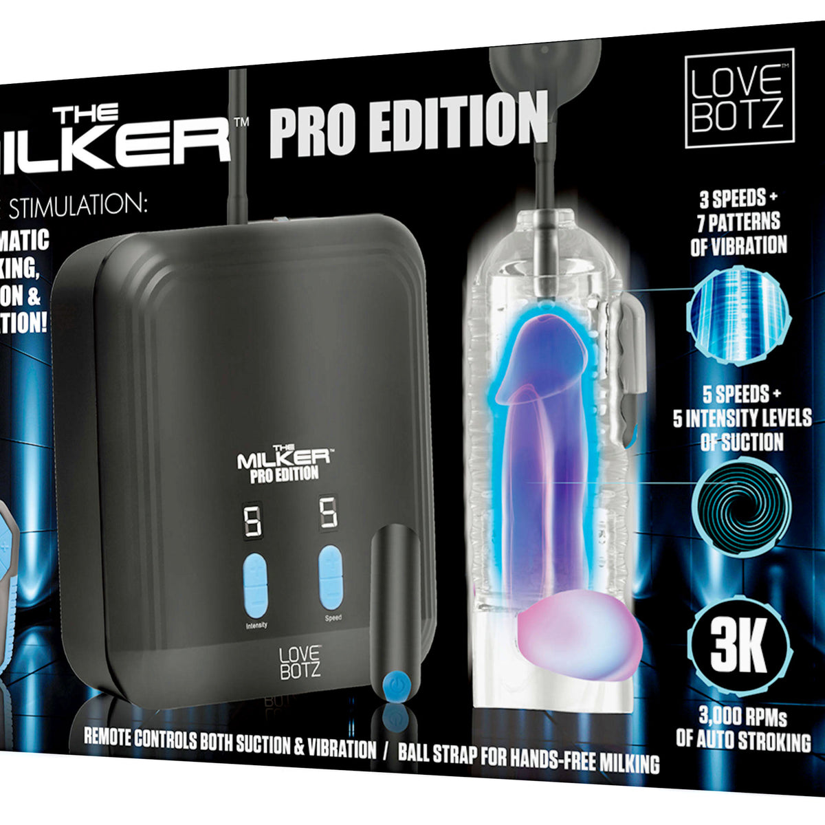 The Milker Pro Edition with Automatic Stroking, Suction and Vibration