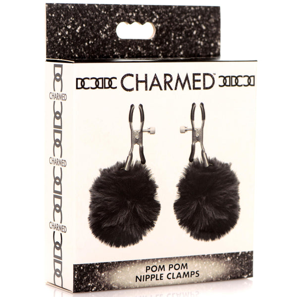 Pom Pom Nipple Clamps - Black