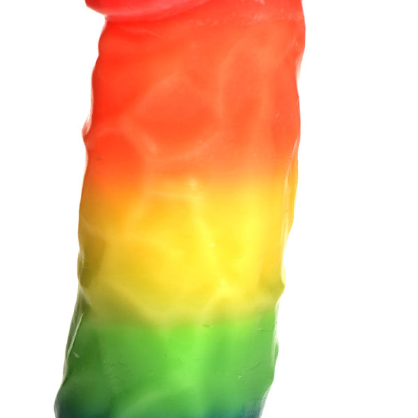 Pride Pecker Dick Drip Candle - Rainbow