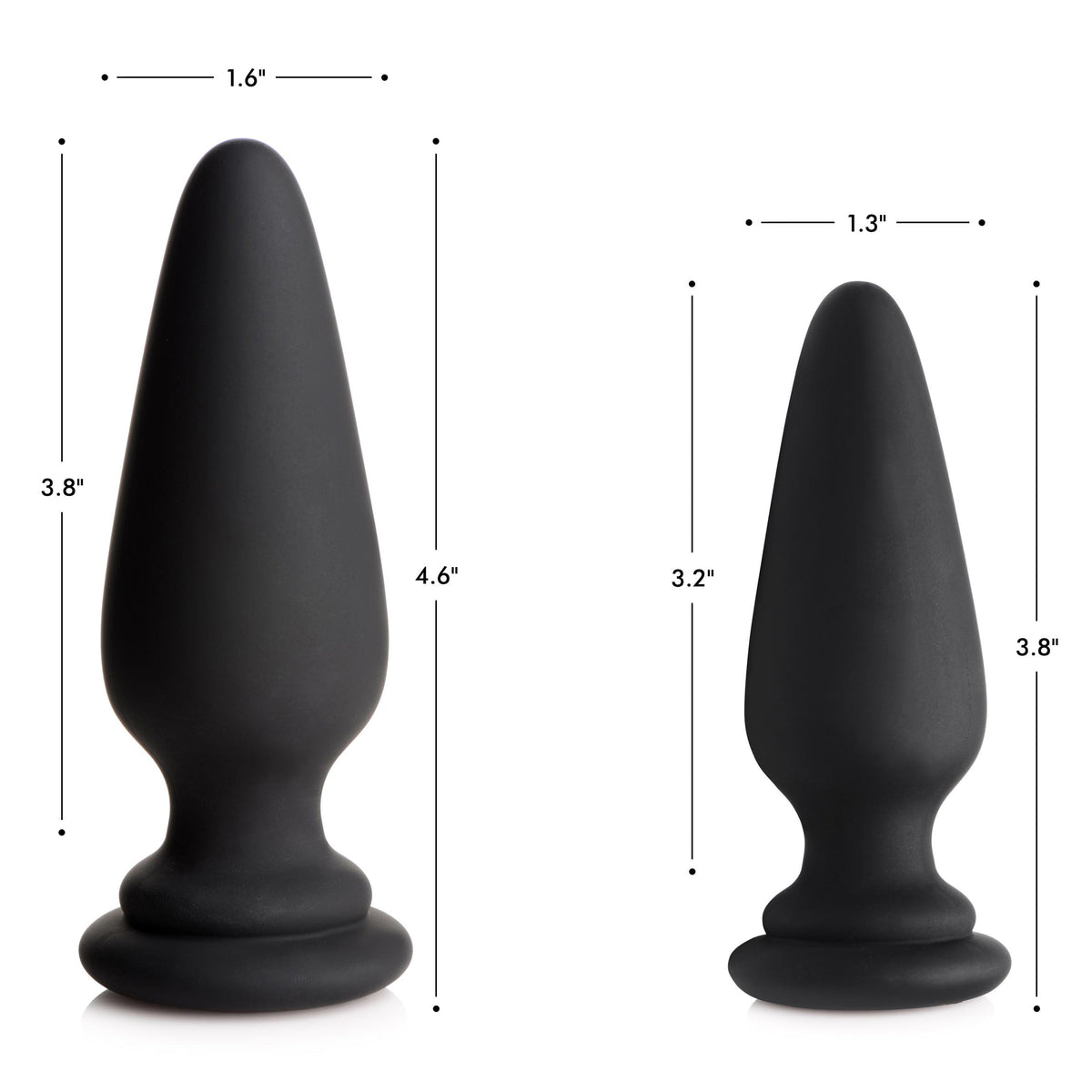 Small Anal Plug with Interchangeable Fox Tail - Black