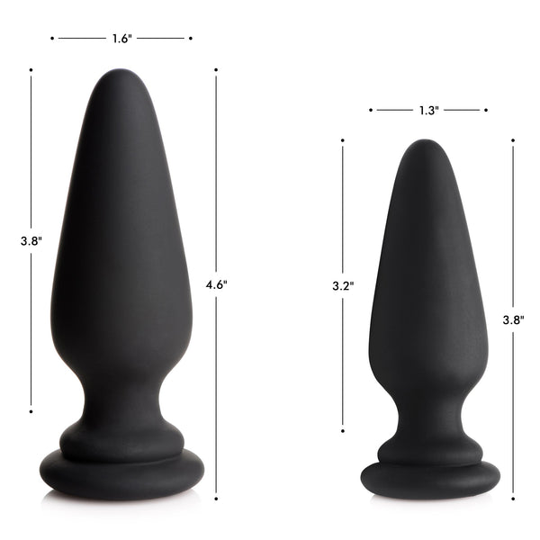 Small Anal Plug with Interchangeable Fox Tail - Black