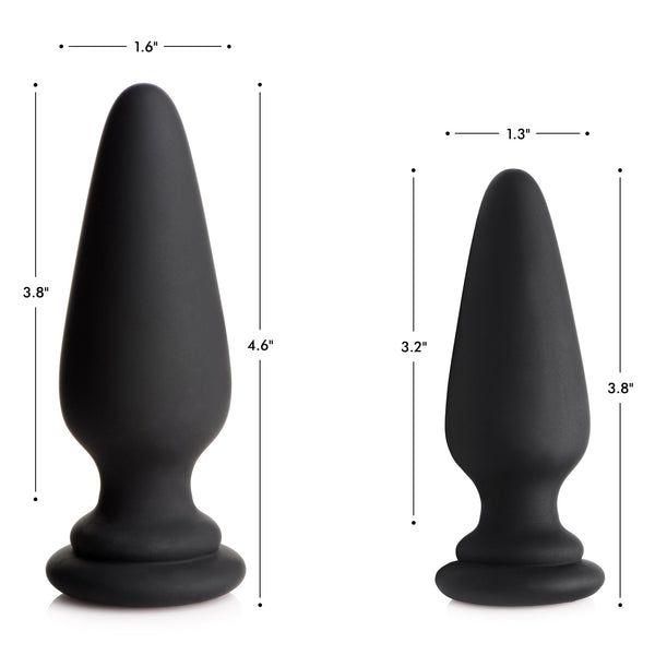 Small Anal Plug with Interchangeable Fox Tail - White