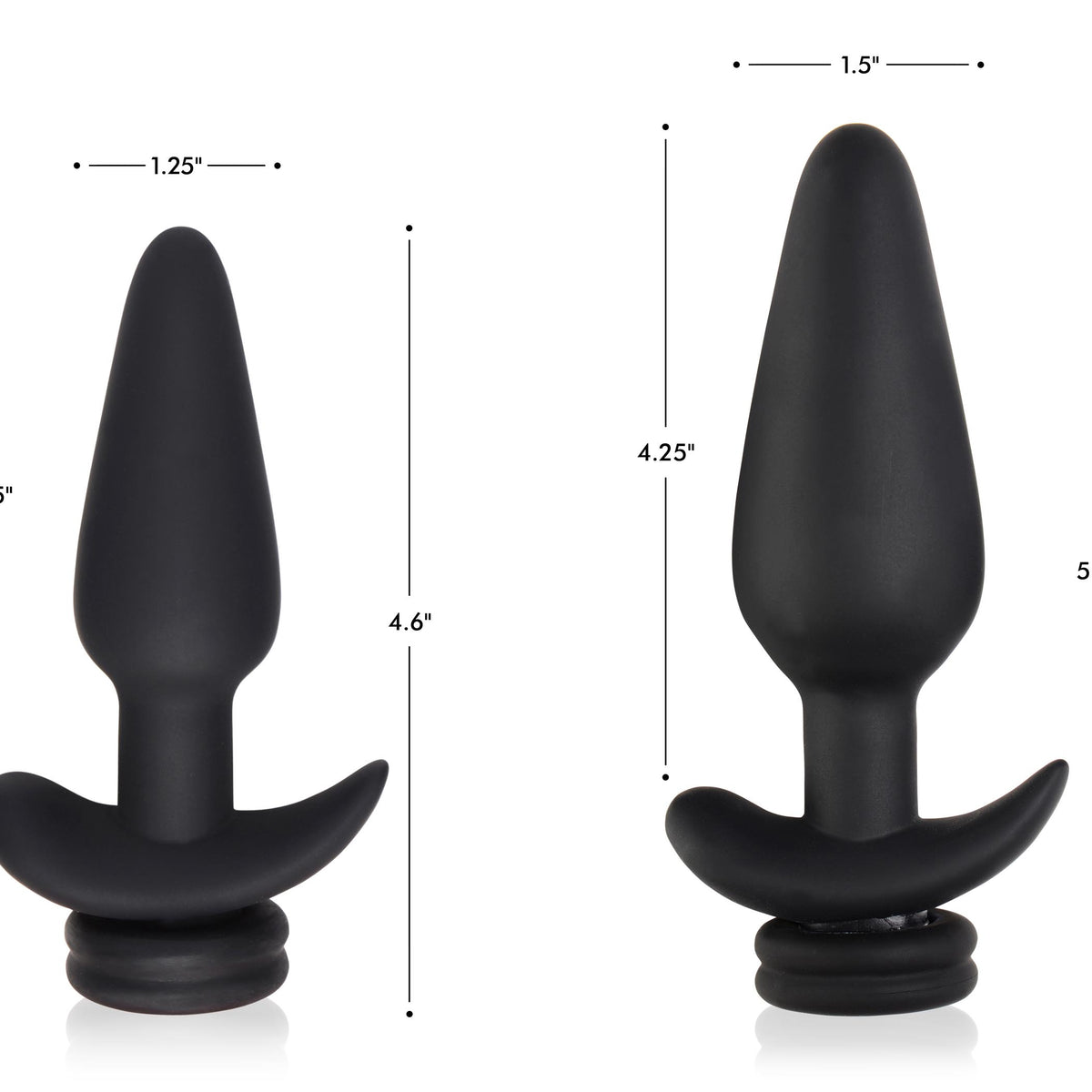 Small Vibrating Anal Plug with Interchangeable Fox Tail - Black