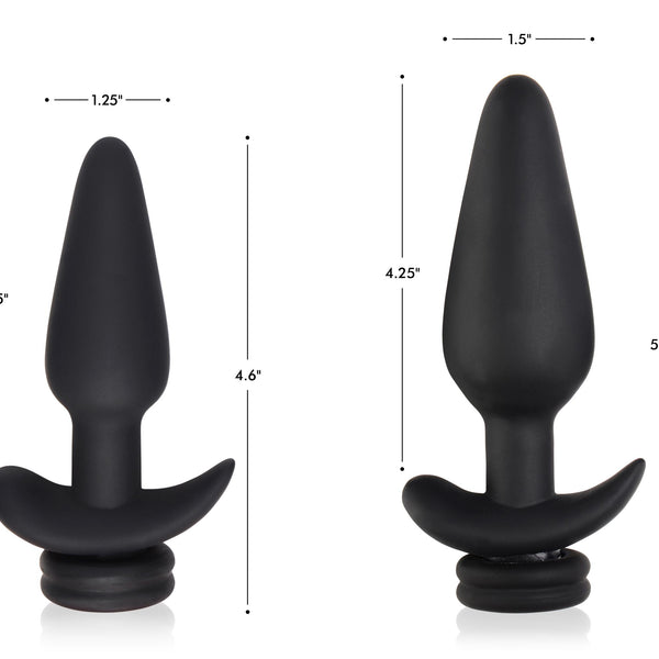 Small Vibrating Anal Plug with Interchangeable Fox Tail - Black