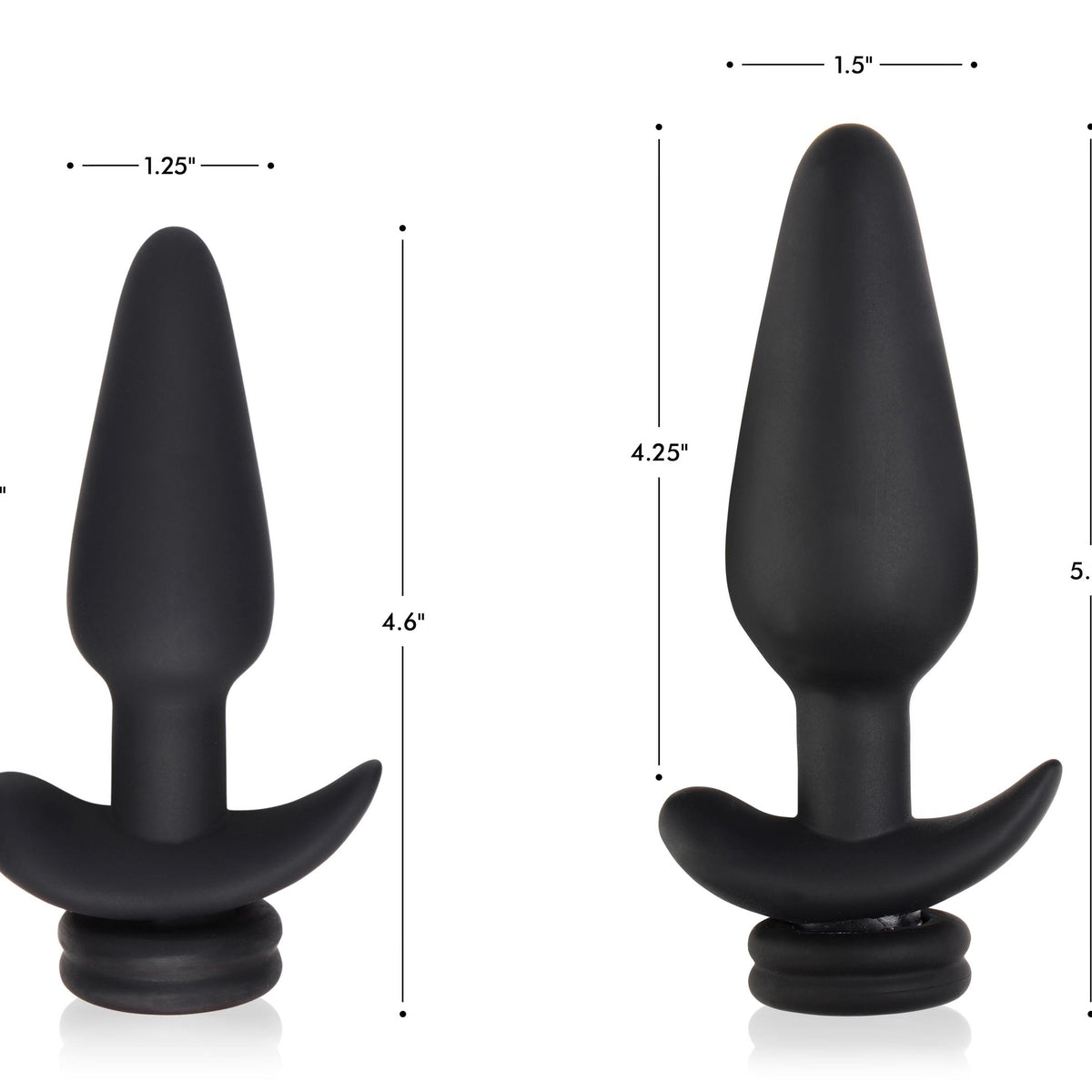 Small Vibrating Anal Plug with Interchangeable Bunny Tail - Black