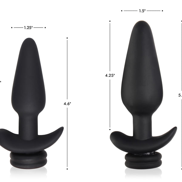 Small Vibrating Anal Plug with Interchangeable Bunny Tail - Black