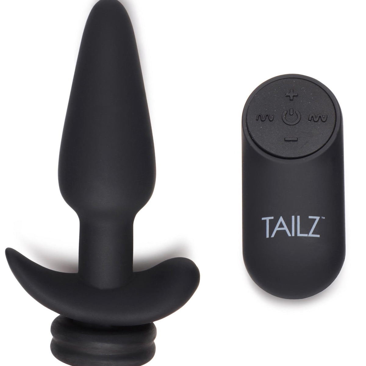 Small Vibrating Anal Plug with Interchangeable Fox Tail - White