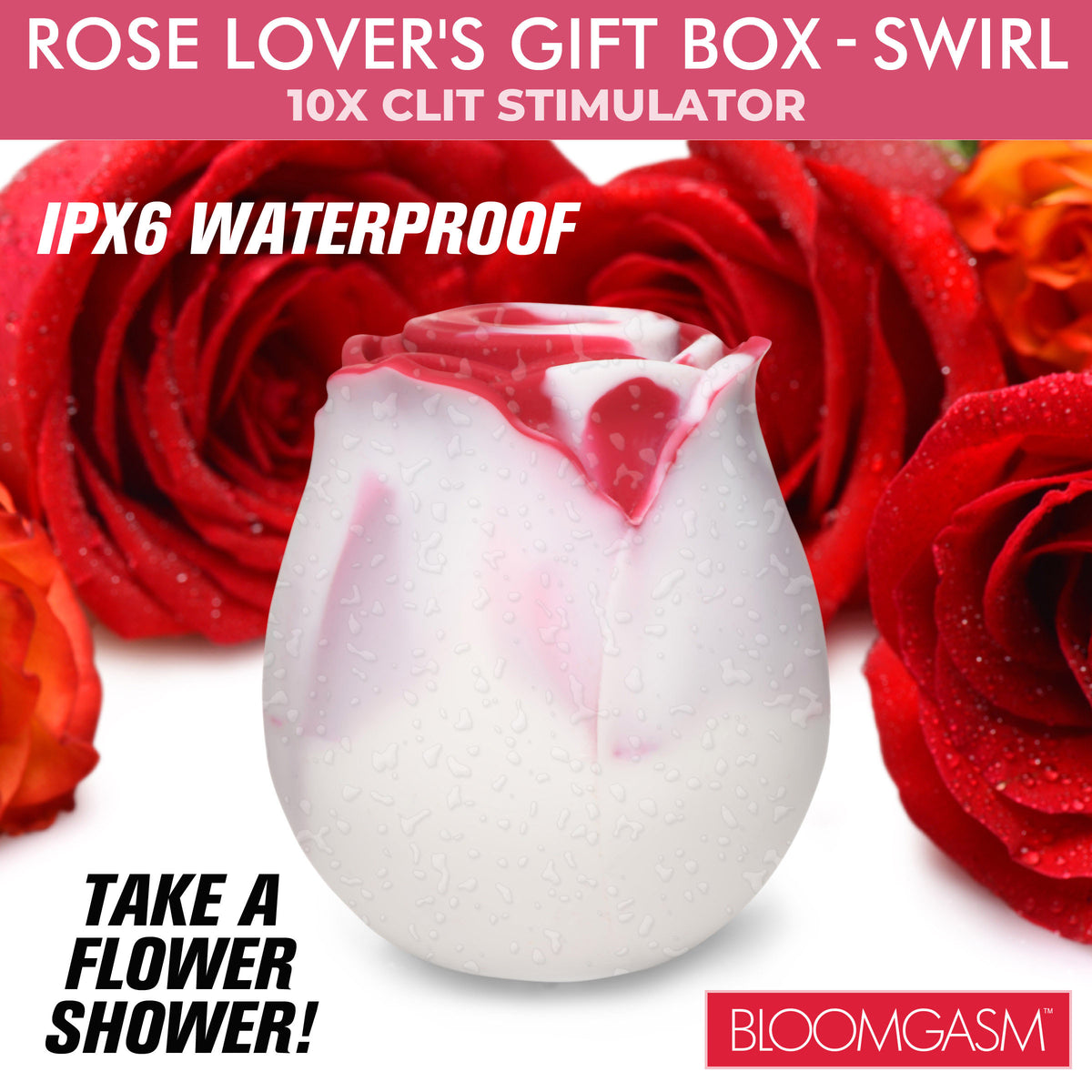 The Rose Lovers Gift Box 10x Clit Suction Rose - Swirl