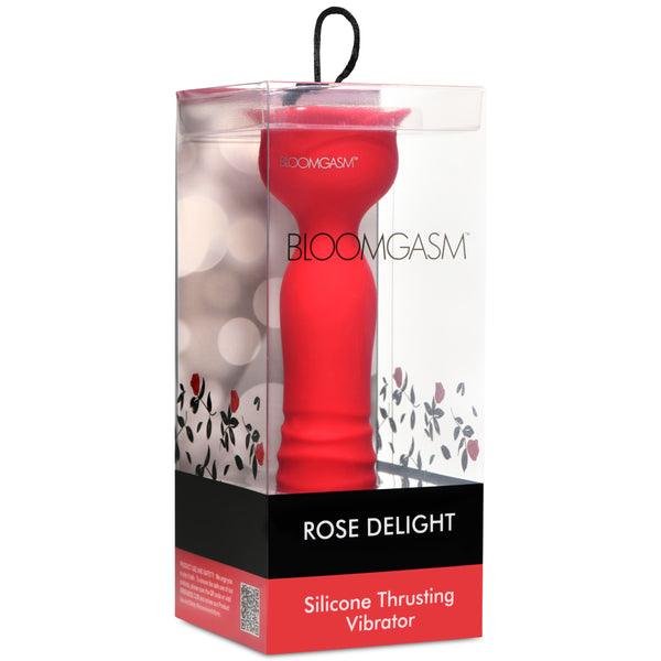 Rose Delight Silicone Thrusting Vibrator