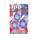 All American Triple Rings (Clear/Purple) - Royal Sins