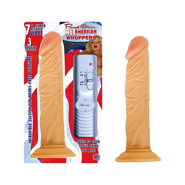 All American Whoppers 7in. Vibrating Dong - Royal Sins