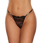 Allure 2 HOT Lace Front Thong with 'Hot' Jewel Details Black O/S - Royal Sins
