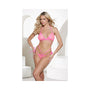 Allure Kitten Sticky & Sweet Bralette and Open Panty Set Pink O/S - Royal Sins