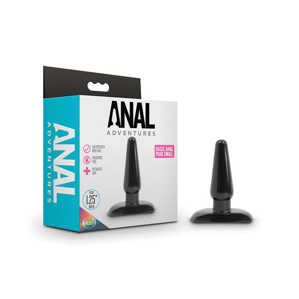 Anal Adventures Basic Anal Plug Small Black - Royal Sins