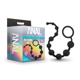 Anal Adventures Platinum Silicone 10 Anal Beads Black - Royal Sins