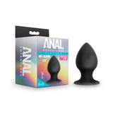 Anal Adventures Platinum Silicone Anal Stout Plug Large Black - Royal Sins