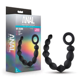 Anal Adventures Platinum Silicone Beginner Anal Beads Black - Royal Sins