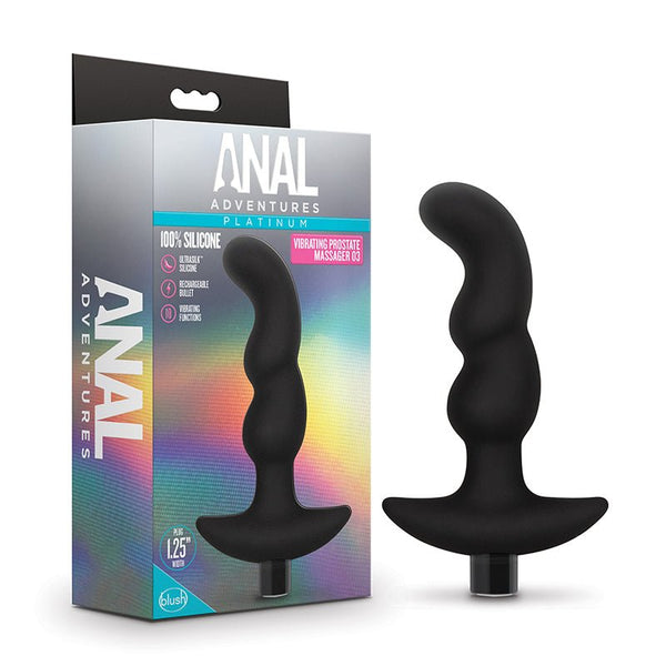 Anal Adventures Platinum Silicone Rechargeable Vibrating Prostate Massager 03 - Royal Sins