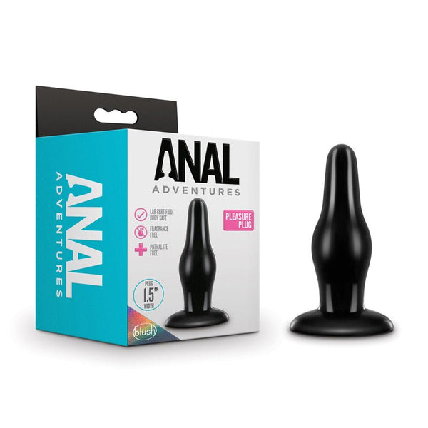 Anal Adventures Pleasure Plug Black - Royal Sins