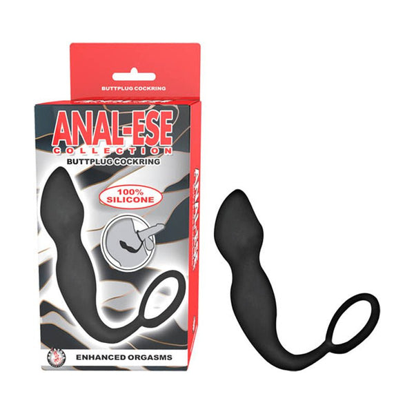 Anal - Ese Collection Buttplug Cockring - Black - Royal Sins