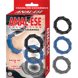 Anal - Ese Collection Chainlink Cockrings Black,Blue,Grey - Royal Sins