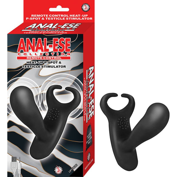 Anal - Ese Collection Remote Control Heat - Up P - Spot & Testicle Stimulator Black - Royal Sins