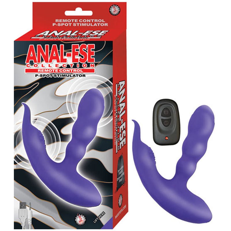Anal Ese Collection Remote Control P - Spot Stimulator Remote Control 11 Vibrating Functions Rechargeable Drawstring Bag Silicone Waterproof Purple - Royal Sins